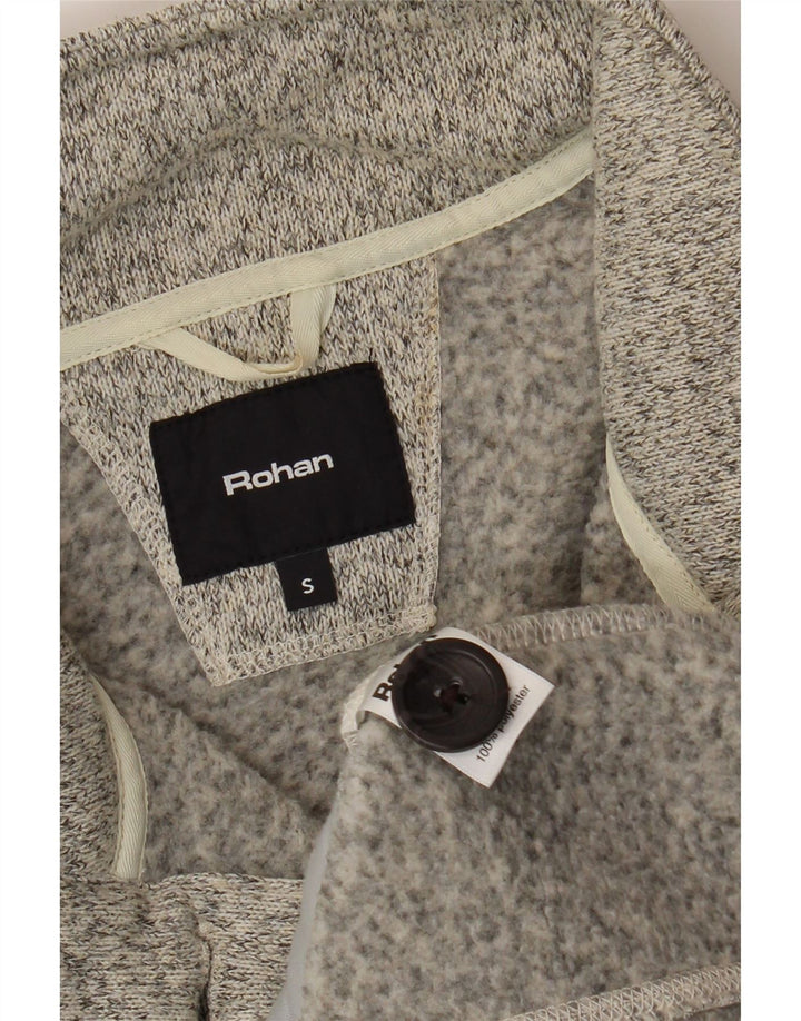 Rohan Damen-Cardigan-Pullover UK 10 Small Grau geflecktes Polyester
