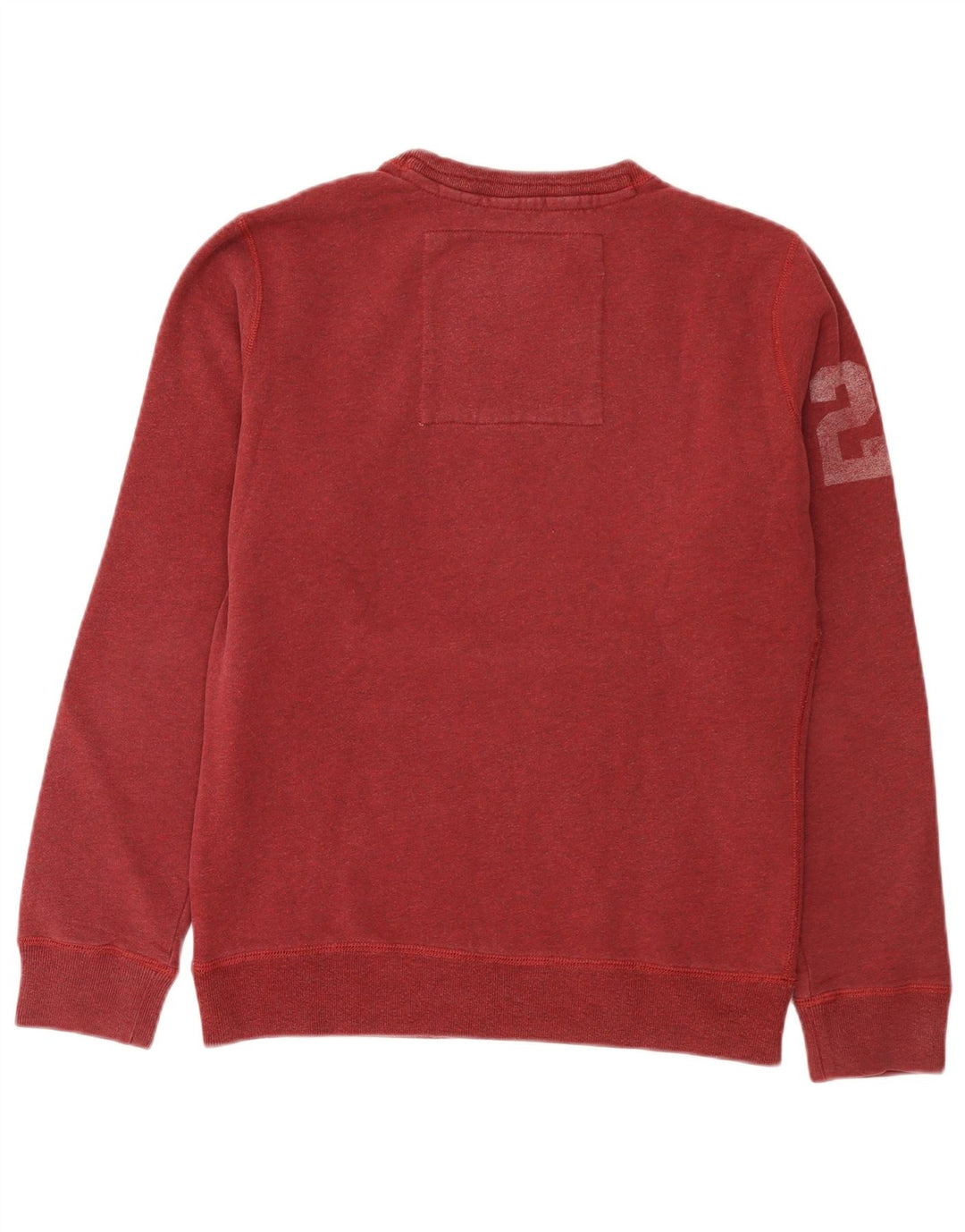 Superdry Herren Grafik-Sweatshirt-Pullover aus mittlerer burgunderroter Baumwolle