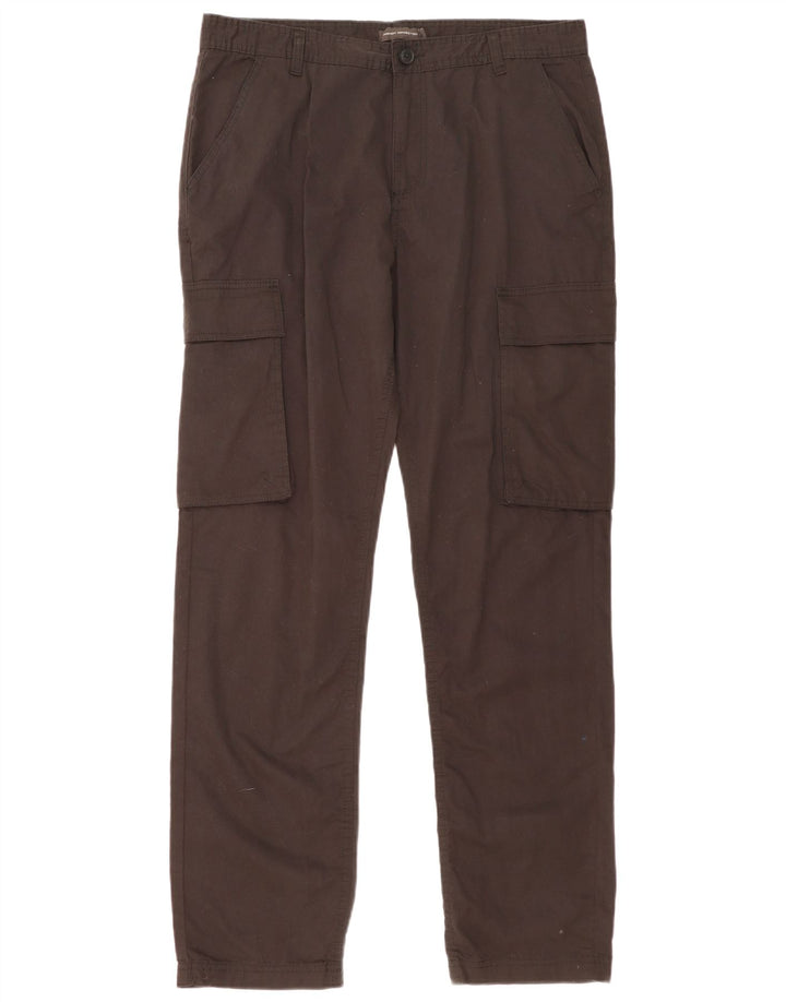 French Connection Gerade Cargohose für Herren, W34, L33, graue Baumwolle