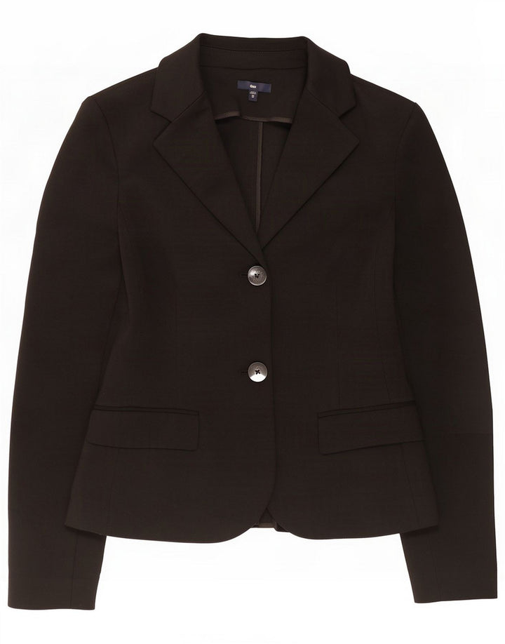 Gap Damen 2-Knopf-Blazerjacke UK 6 XS Schwarz Polyester