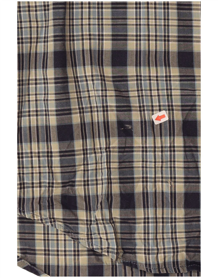 Timberland Herrenhemd aus mittelblauer Karo-Baumwolle