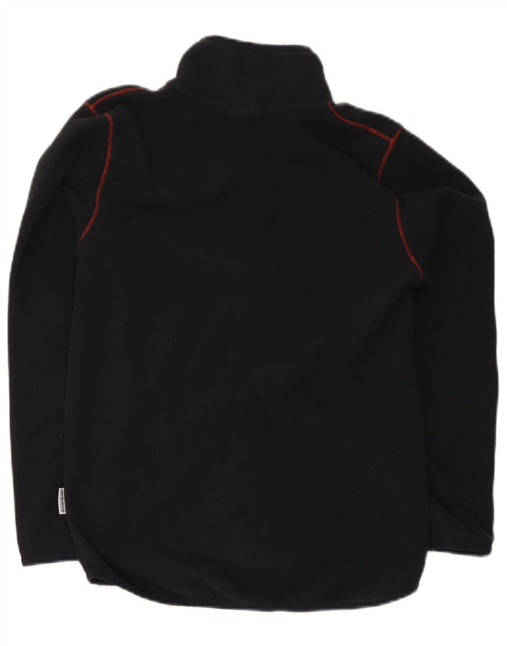 Napapijri Jungen-Fleecejacke mit Grafik, 13–14 Jahre, schwarzes Polyester