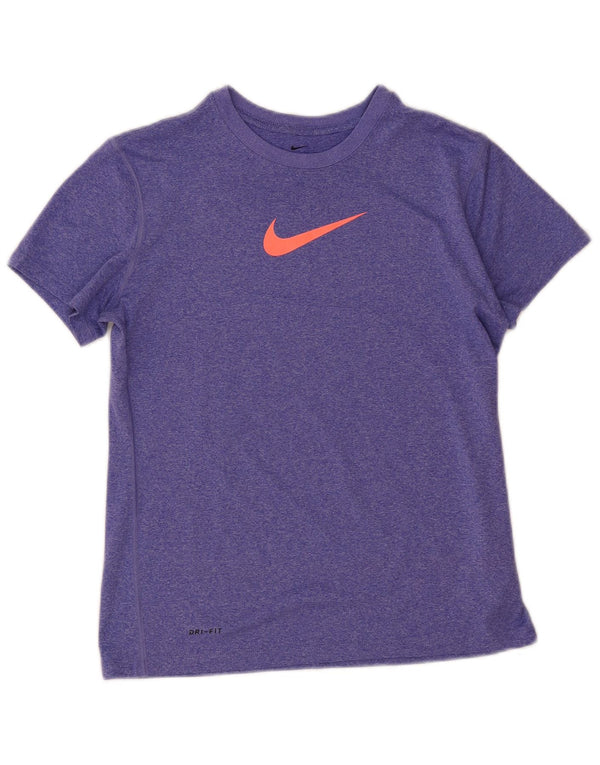 Nike Mädchen Dri Fit Graphic T-Shirt Top 13–14 Jahre XL Lila meliert