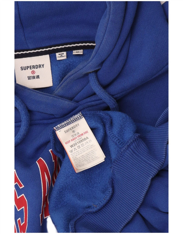 Superdry Herren Los Angeles Graphic Kapuzenpullover aus mittelblauer Baumwolle