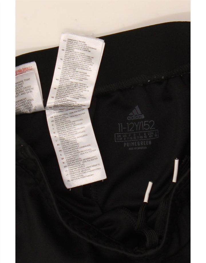 Adidas Trainingshose für Jungen, 11–12 Jahre, schwarzes Polyester