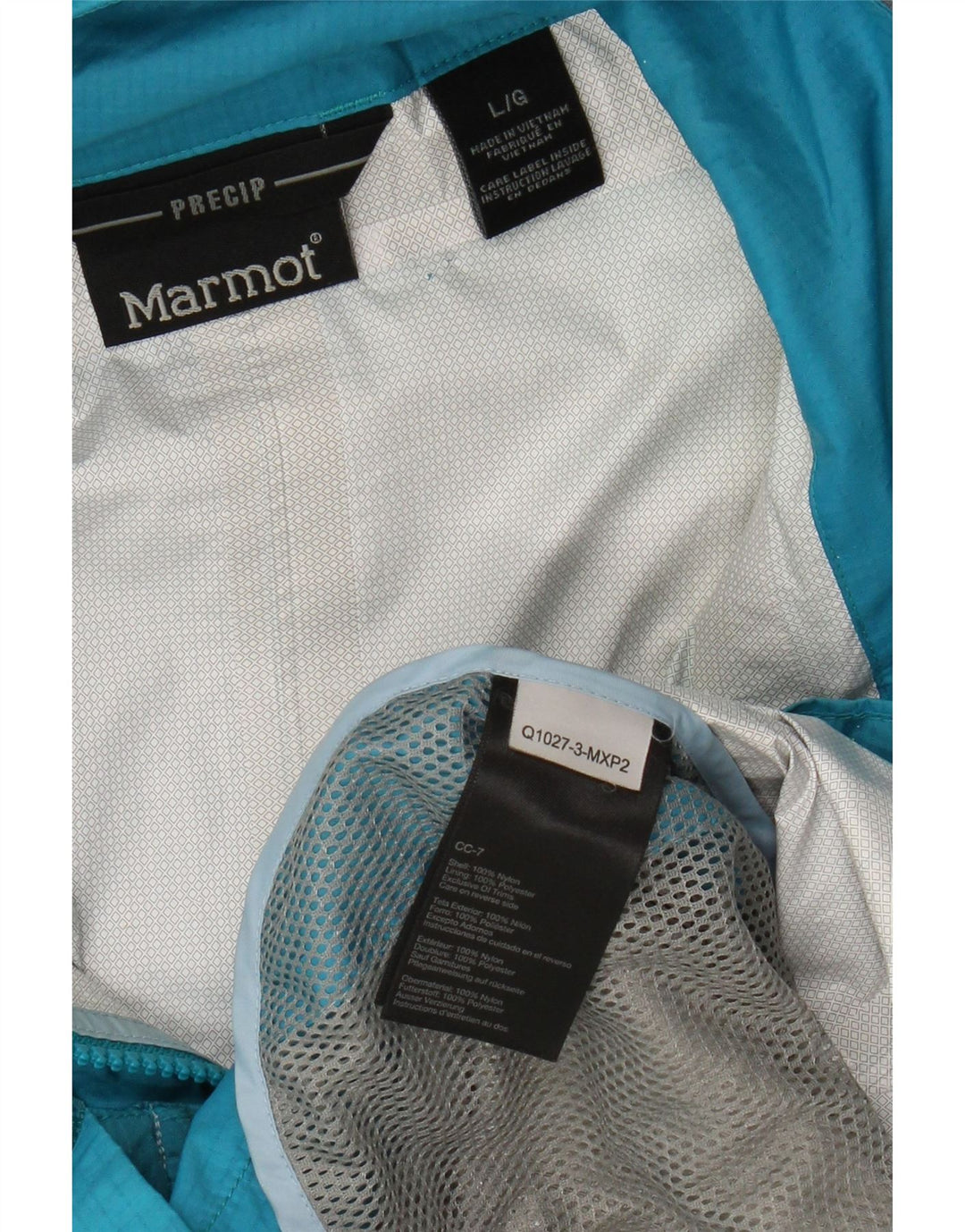 Marmot Damen-Regenjacke mit Kapuze, UK 16, großes blaues Nylon