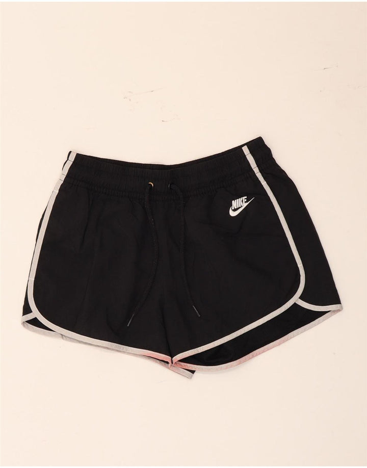 Nike Damen Sportshorts UK 10 Small Schwarz Polyester