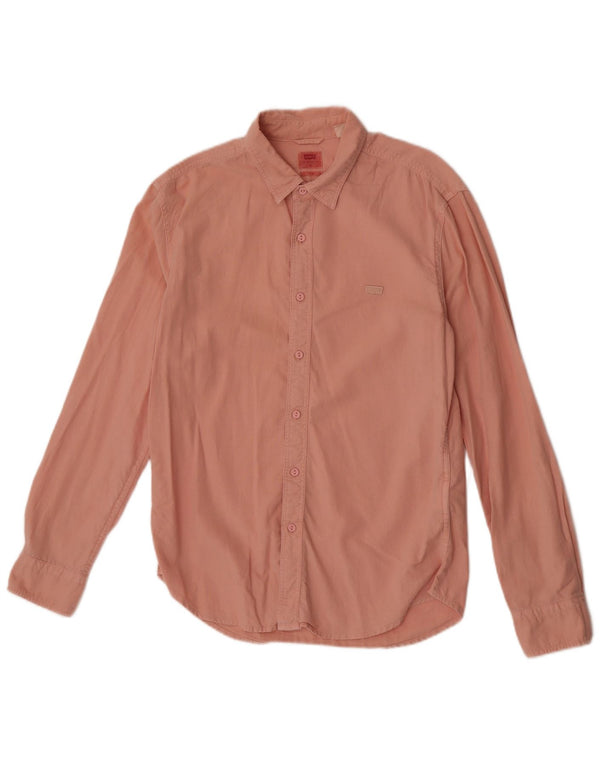 Levi's Herren-Slim-Fit-Hemd aus mittelrosa Baumwolle