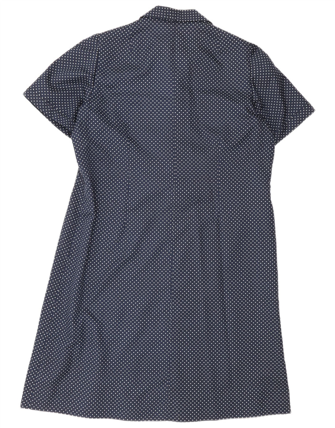 Vintage Damen Etuikleid UK 16 Groß Marineblau gefleckt