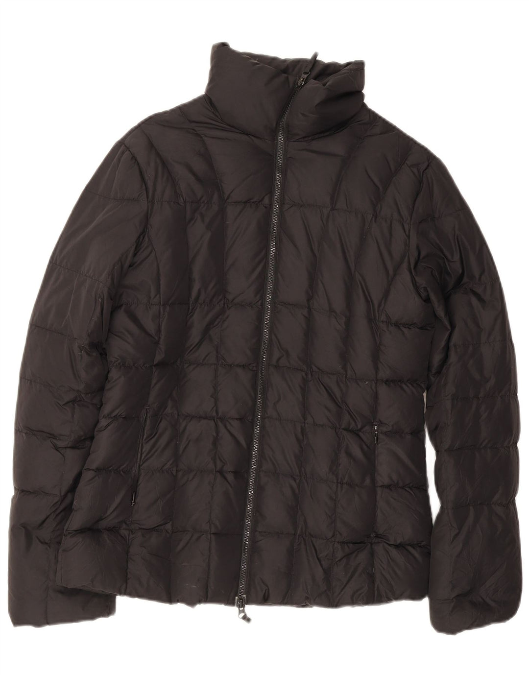 Benetton Damen Wattierte Jacke UK 14 Mittelschwarzes Nylon