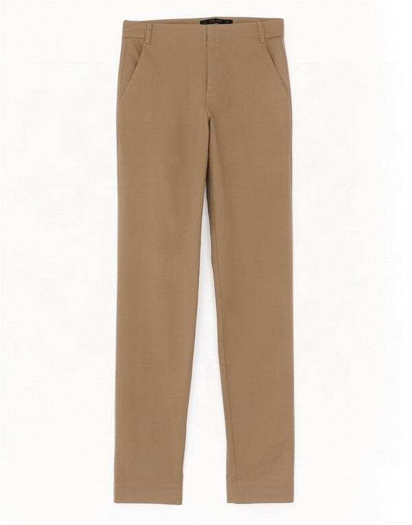 Zara Damen Slim Chino-Hose EU 36 XS W26 L27 Beige Baumwolle