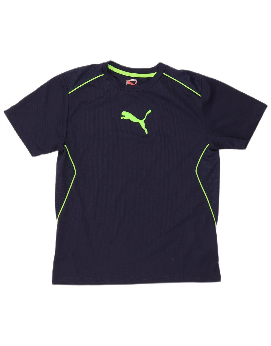 Puma Grafik-T-Shirt für Jungen, 11–12 Jahre, groß, marineblau gestreift, Polyester