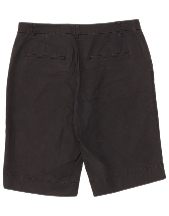 Marks & Spencer Damen Chinoshorts UK 12 Medium W32 Schwarze Baumwolle