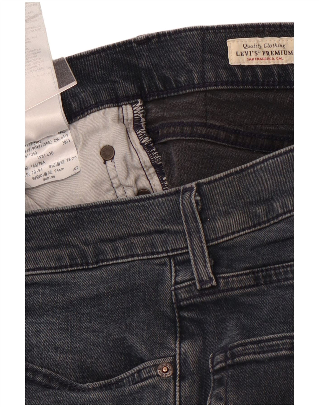 LEVI'S Damen Straight Jeans W31 L30 Marineblaue Baumwolle