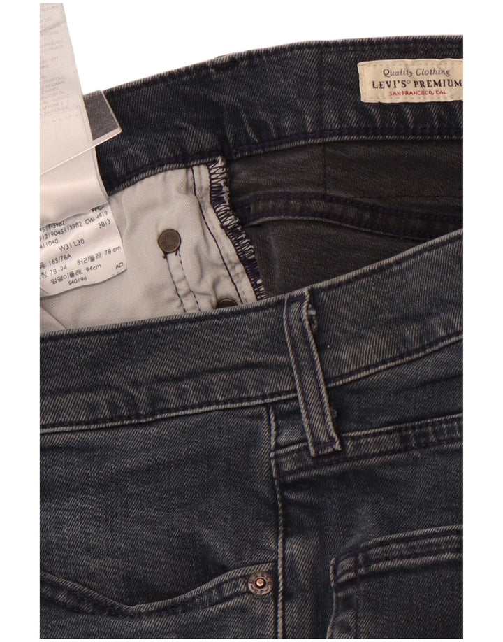 LEVI'S Damen Straight Jeans W31 L30 Marineblaue Baumwolle