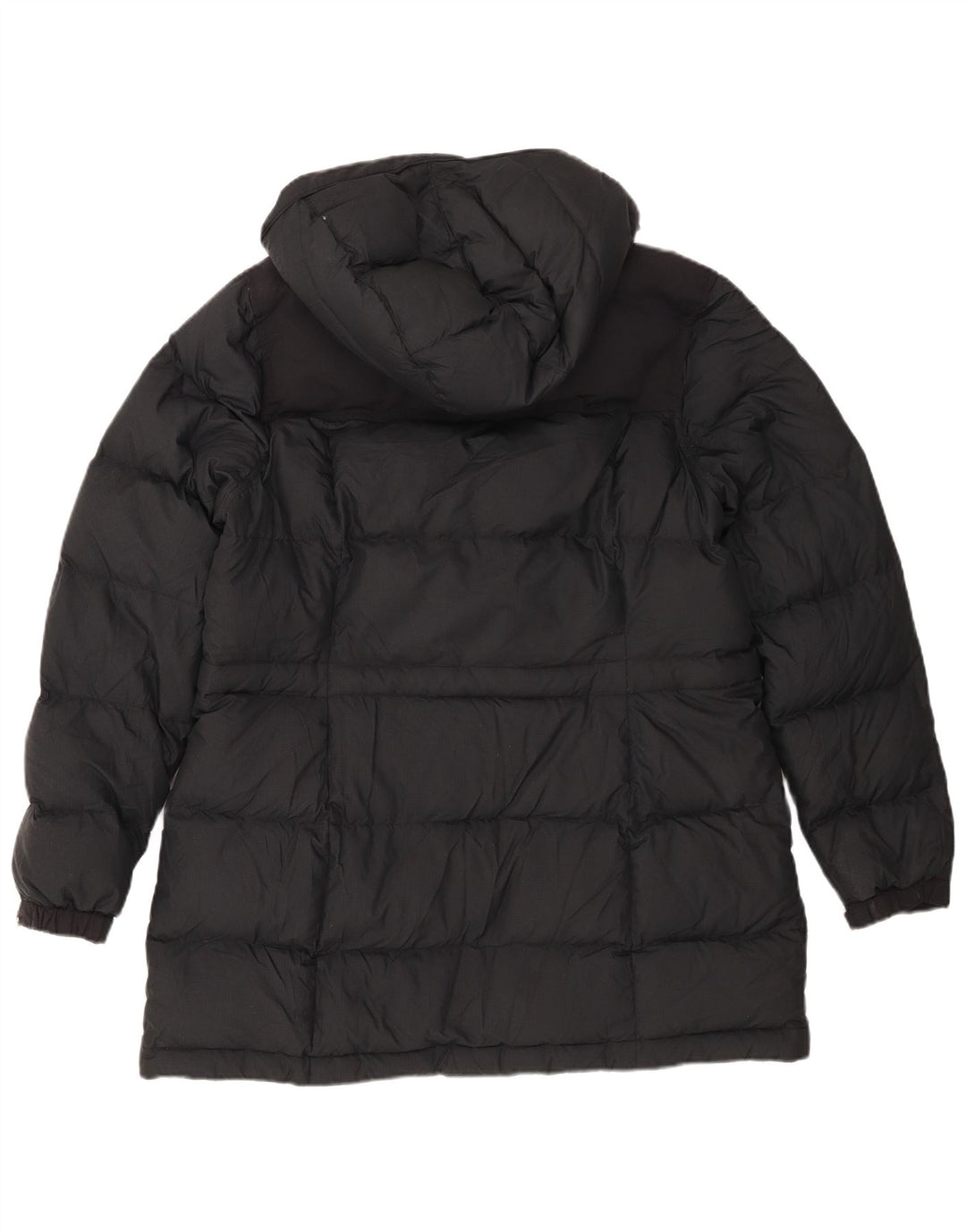 L.L.Bean Wattierte Damenjacke mit Kapuze, UK 16, Größe L, Grau, Polyester