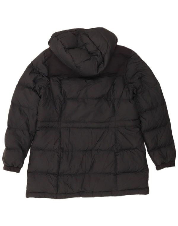 L.L.Bean Wattierte Damenjacke mit Kapuze, UK 16, Größe L, Grau, Polyester