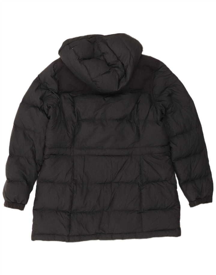 L.L.Bean Wattierte Damenjacke mit Kapuze, UK 16, Größe L, Grau, Polyester