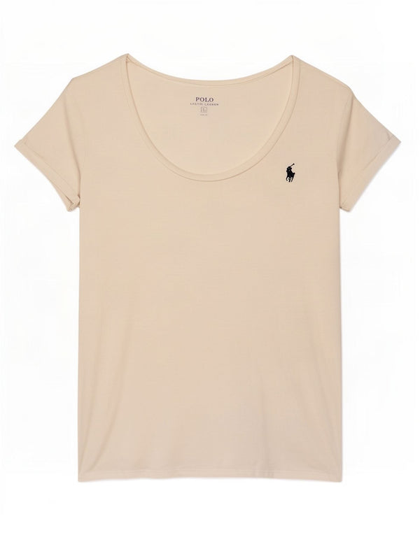 Polo Ralph Lauren Damen T-Shirt Top UK 16 Large Weiß