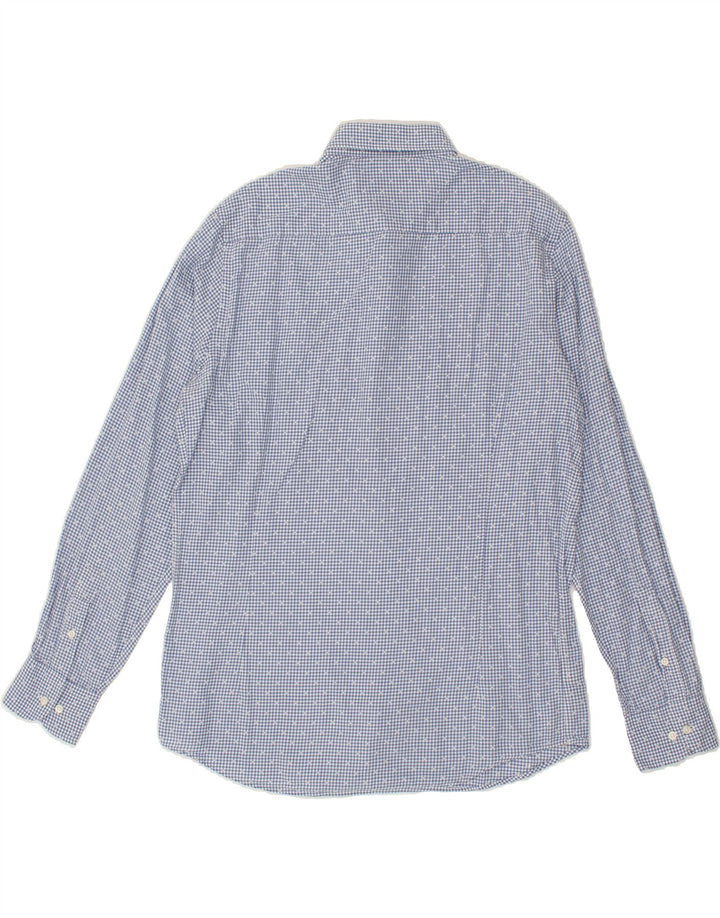 MASSIMO DUTTI Mens Shirt Large Blue Spotted Cotton Vintage Massimo Dutti and Second-Hand Massimo Dutti from Messina Hembry 