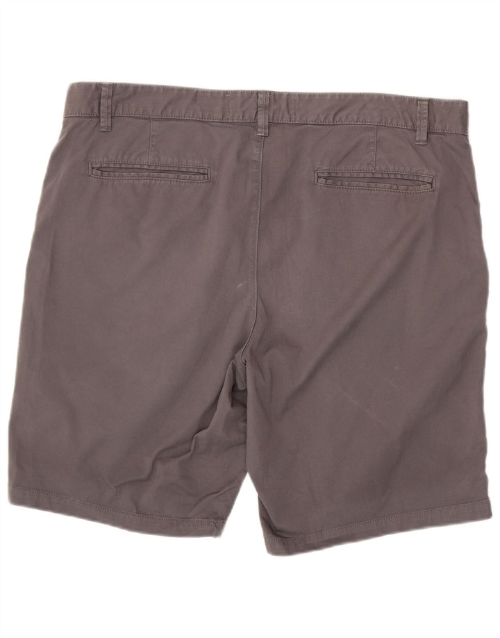 BENETTON Herren Chino-Shorts IT 54 2XL W42 Graue Baumwolle