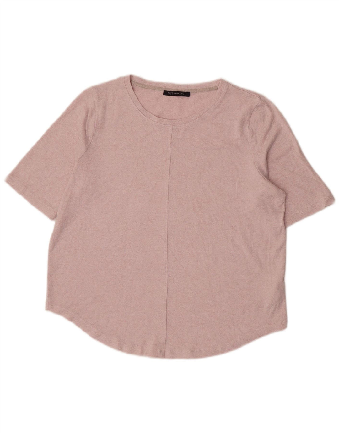Marks & Spencer Damen T-Shirt Top UK 16 Large Rosa Viskose