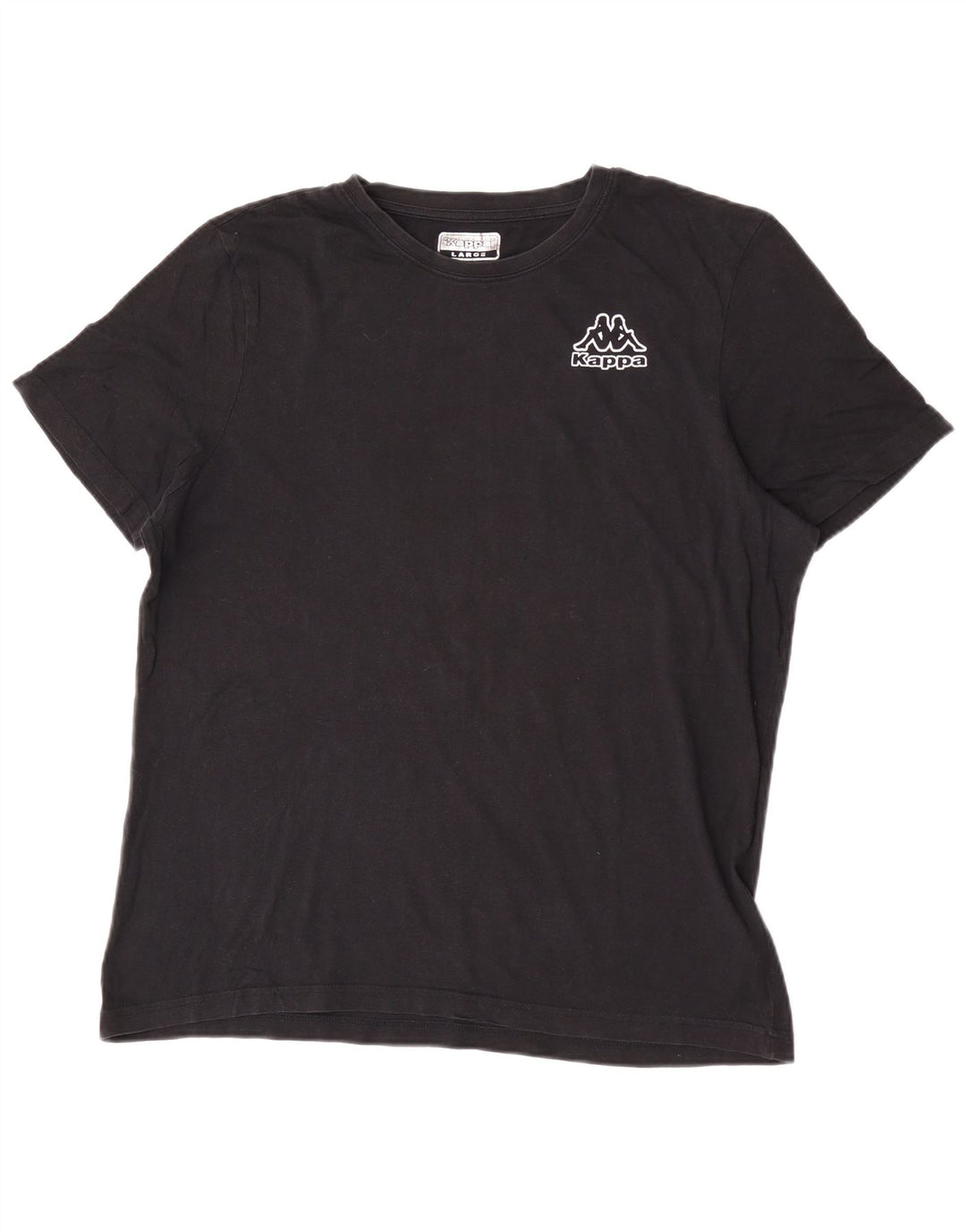 Kappa Herren T-Shirt mit Grafik, Größe L, Schwarz