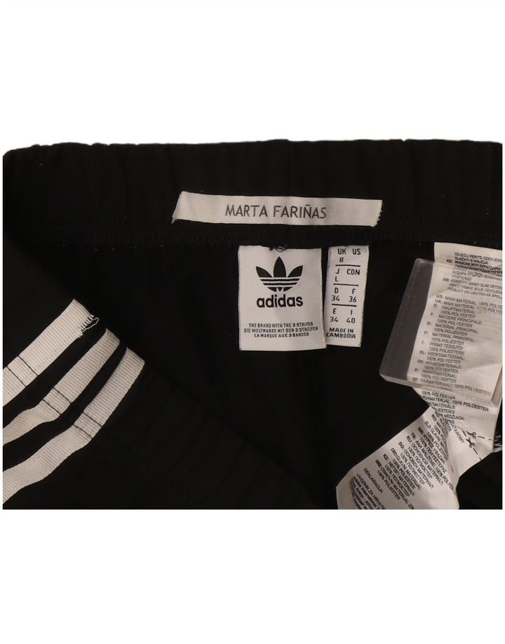 Adidas Damen Sportshorts UK 8 Small Schwarz Polyester