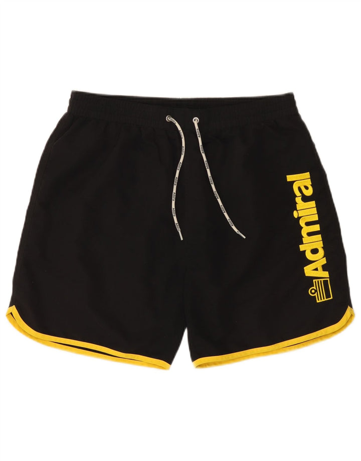 Admiral Herren-Badeshorts mit Grafik, groß, schwarzes Farbblock-Polyester