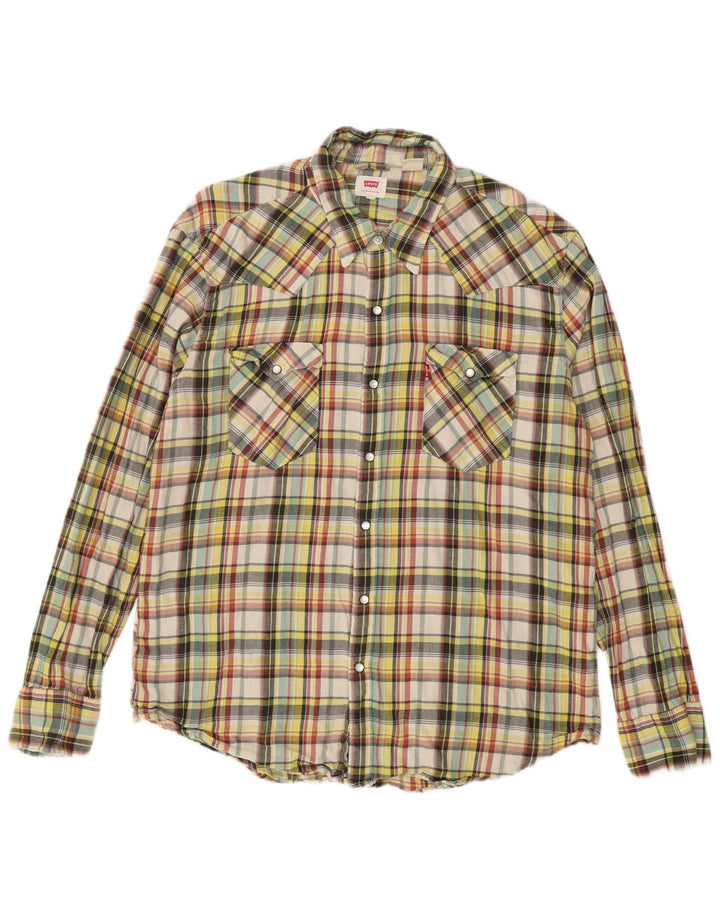 Levi's Herren-Flanellhemd XL, mehrfarbig, kariert, Baumwolle