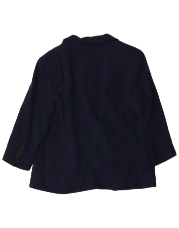 Zara Damen-Blazer mit 3/4-Ärmeln, offen, Gr. 14, mittleres Marineblau