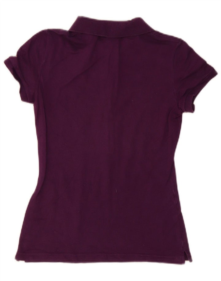 Lacoste Damen Poloshirt Größe 36 Small Lila Baumwolle