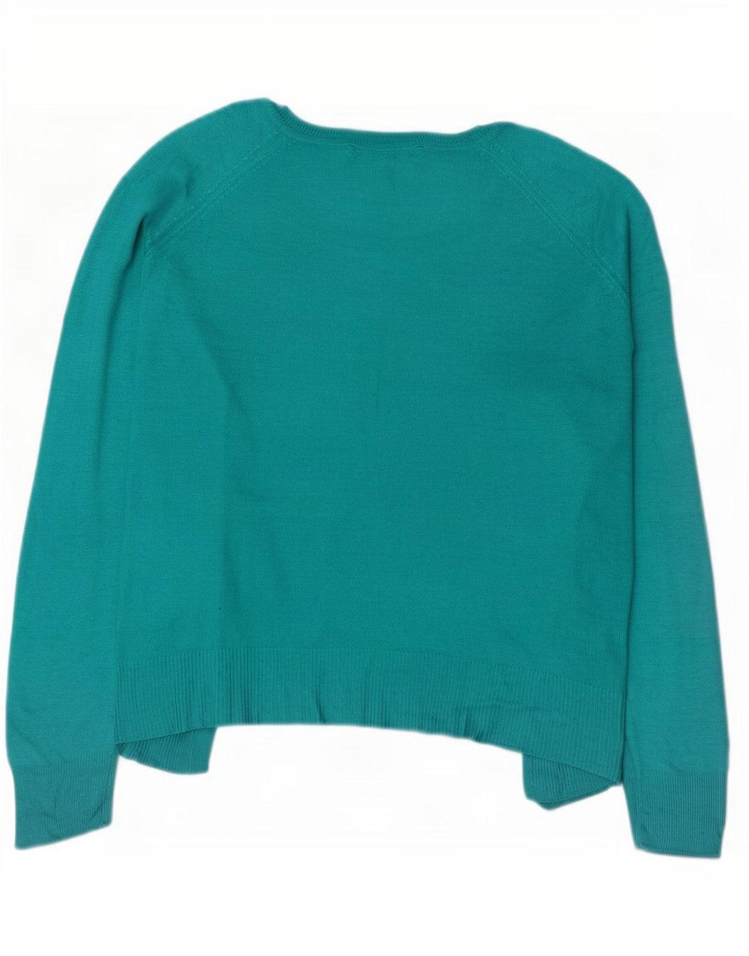 Zara Damen-Pullover, übergroß, U-Boot-Ausschnitt, Gr. 14, Mitteltürkis