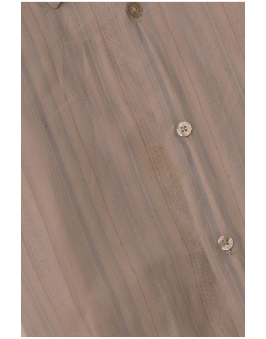 PIERRE CARDIN Herren Kurzarmhemd 2XL blau gestreift aus Baumwolle