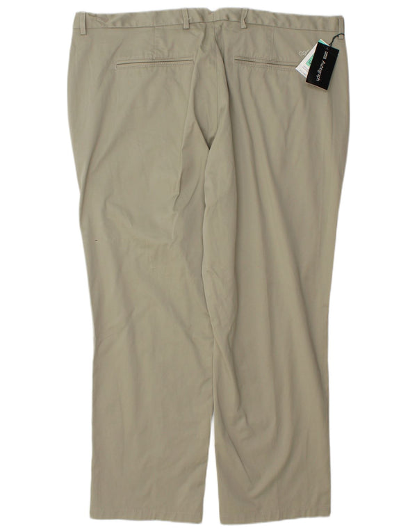 Marks & Spencer Herren Autograph Straight Chino Hose W42 L29 Khaki Baumwolle