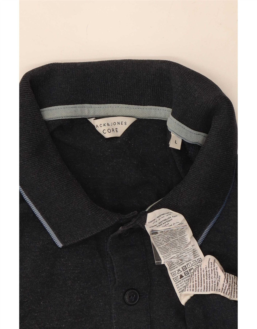 Jack & Jones Herren-Poloshirt, groß, marineblau, Baumwolle