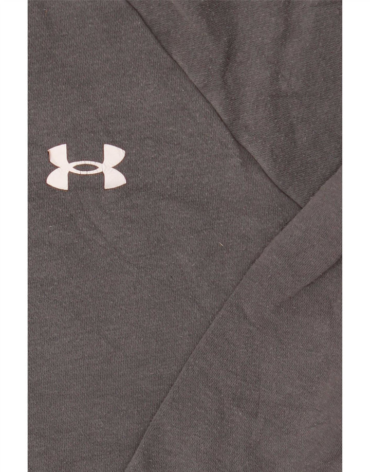 Under Armour Herren-Sweatshirt-Pullover aus mittelgrauer Baumwolle
