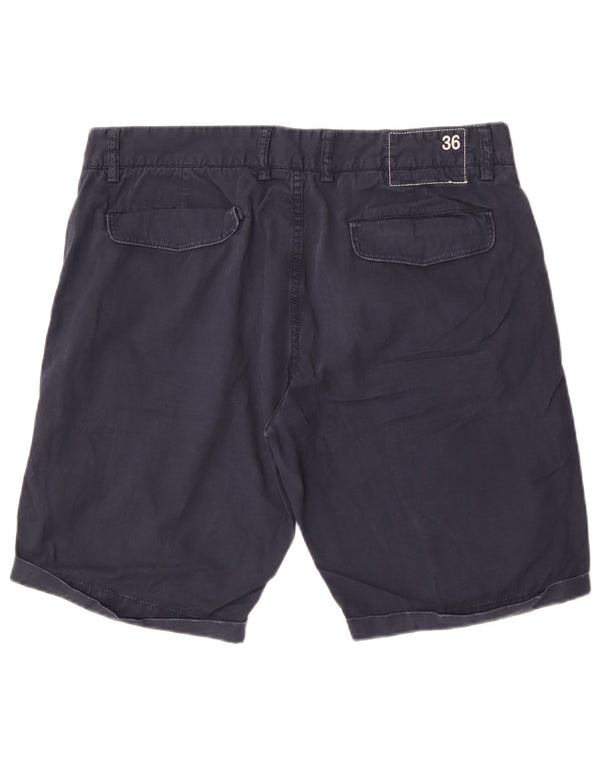 Sun68 Mens Chino Shorts W36 Large Navy Blue