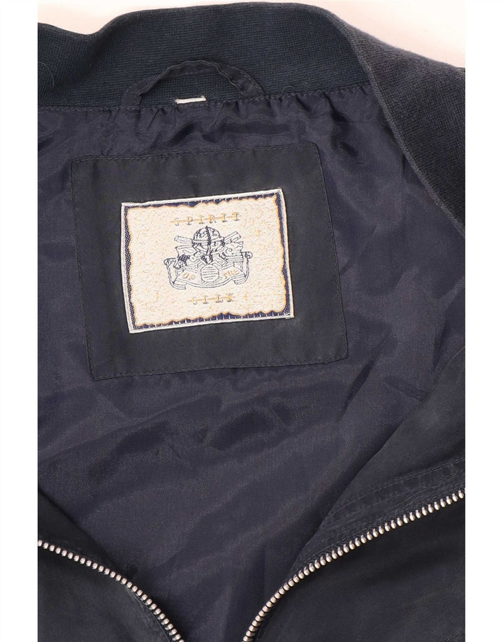 Spirit Herren Bomberjacke UK 38 Medium Marineblau Seide