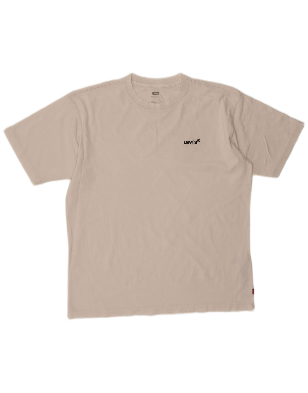 Levi's Herren Vintage Fit T-Shirt-Oberteil aus mittelweißer Baumwolle