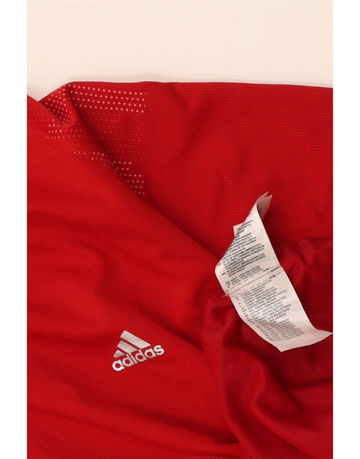 Adidas Herren Poloshirt Mittelrotes Polyester