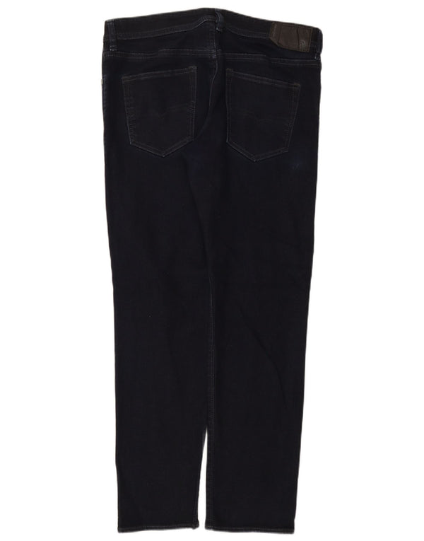 Diesel Herren Buster Regular Slim Tapered Jeans W34 L30 Marineblaue Baumwolle