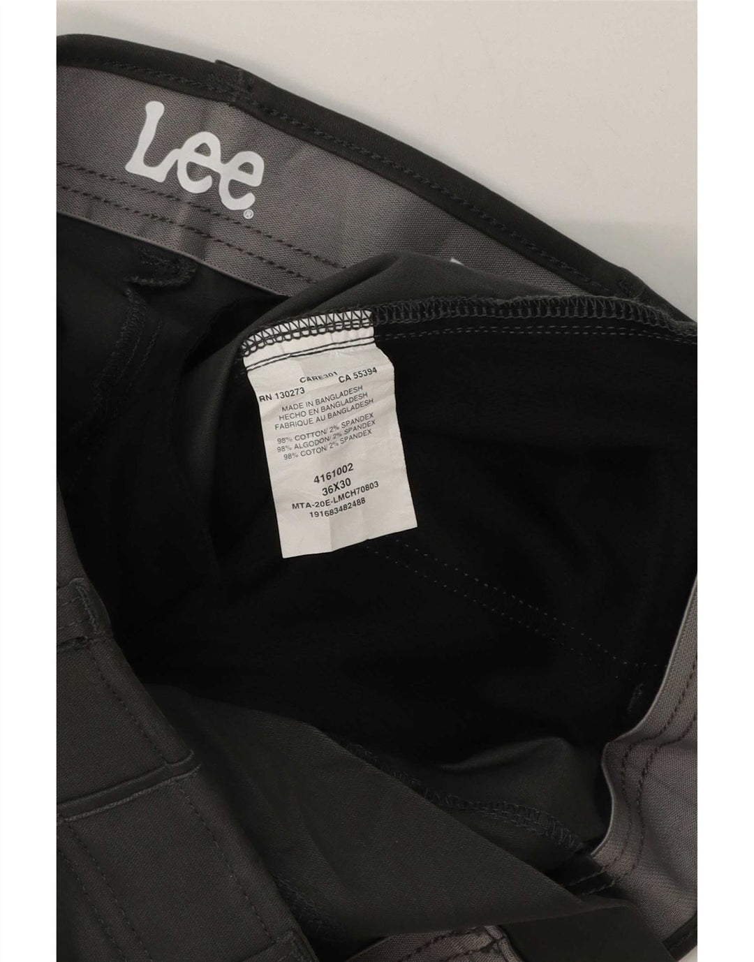 Lee Herren-Chinohose, normal, W36, L30, graue Baumwolle