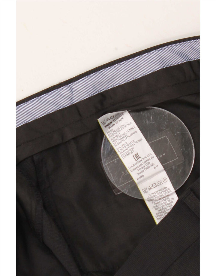 Marks & Spencer Damen-Anzughose mit normaler Passform, W42, L33, graue Wolle