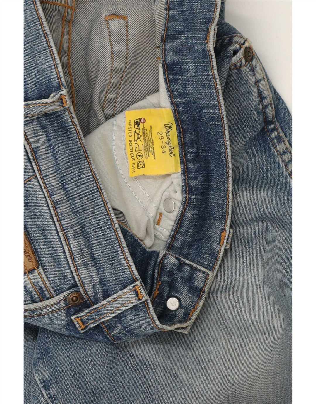 Wrangler Herren Kate Bootcut Jeans W29 L29 Blaue Baumwolle