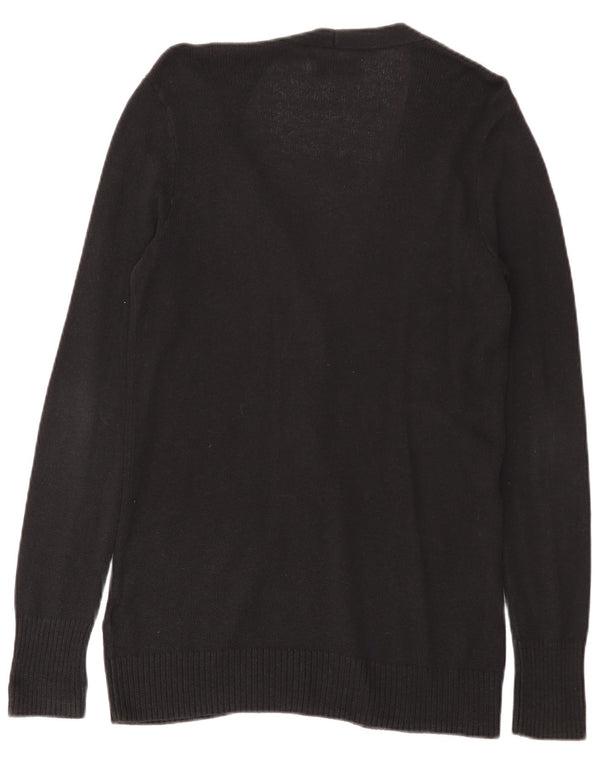 Hollister Damen-Cardigan-Pullover UK 12 Mittelschwarze Baumwolle