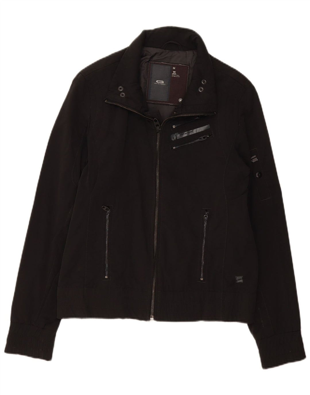G-STAR Damen Bomberjacke UK 14 Mittelschwarze Baumwolle