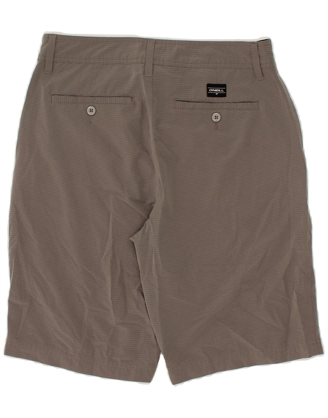 O'NEILL Mens Chino Shorts W30 Medium Grey Pinstripe Polyester Vintage O'Neill and Second-Hand O'Neill from Messina Hembry 