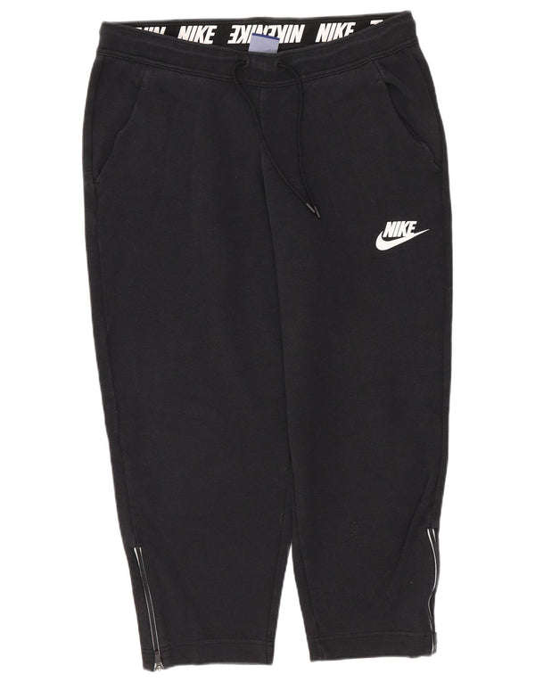 Nike Capri-Trainingshose für Damen, UK 14, mittelschwarz, Baumwolle