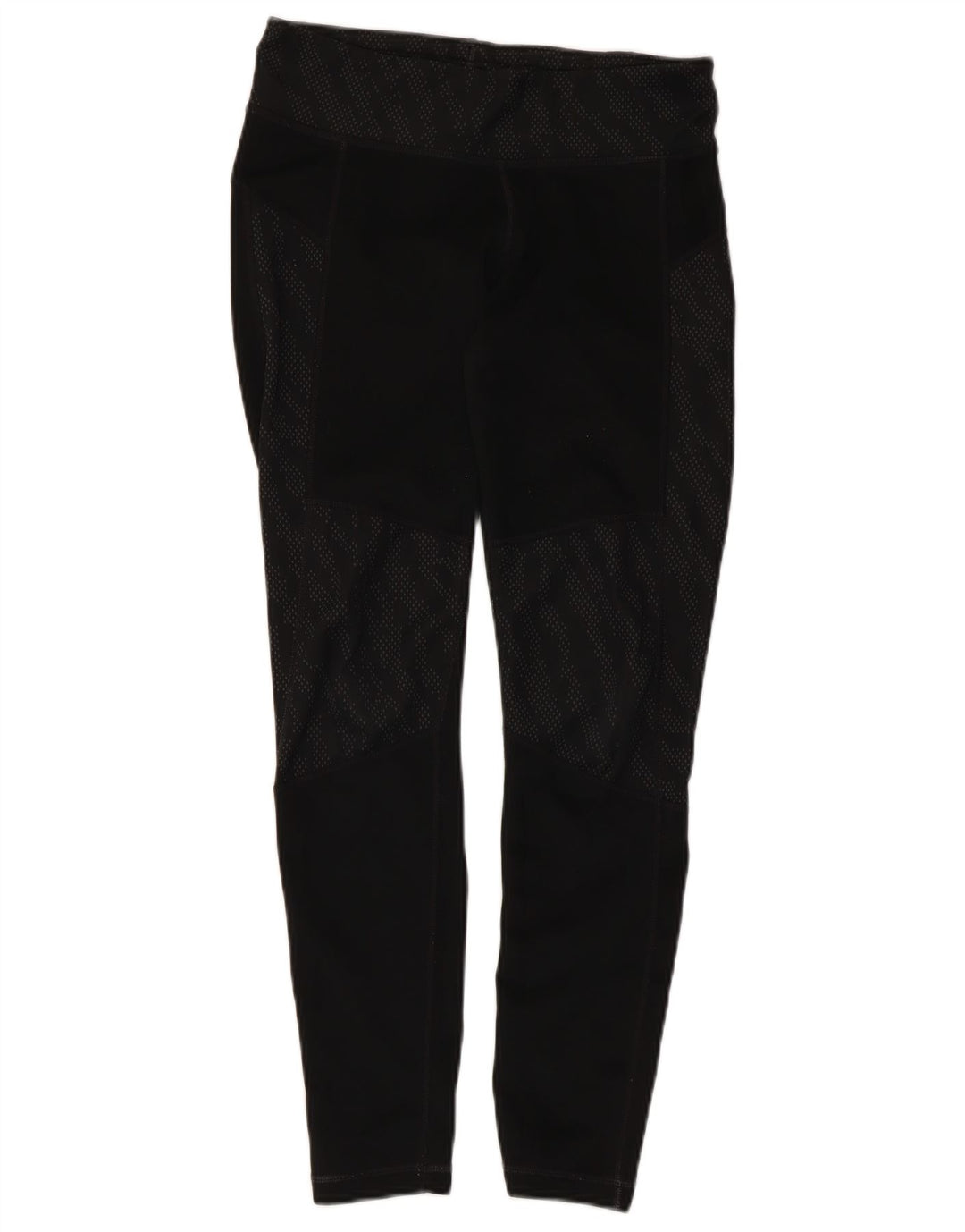 Adidas Damen Climalite Leggings UK 8/10 Small Schwarz geflecktes Polyester